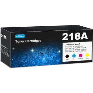 218A Toner Cartridges 3301sdw 3301fdw 3201dw for HP 218A 218X toner Cartridge 4 pack, 3301sdw 3301fdw 3201dw Toner Cartridge, HP218A 218 Toner for Color LaserJet Pro MFP 3301sdw 3301fdw 3201dw 3301cdw