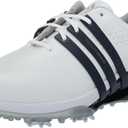 Adidas Mens Tour360 24 Golf Shoes (13 Wide, Footwear White/Collegiate Navy/Silver Metallic)