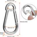 AKOLAFE 30Pack Spring Snap Hook, 2-3/8Inch Zinc-Galvanized Steel Carabiner Clips, 260lbs Load Capacity Keychain Quick Links, Quick Carabiner Clips for Dog Leash, Backpack, Hammocks, Camping and Swing