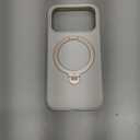 TORRAS Q3 Silicone 360 Spin for iPhone 17 Pro Case with Stand, Fit for MagSafe, Magnetic Ring Kickstand with Camera Control, Liquid Silicone Rubber Soft Phone Case for iPhone 17 Pro 6.3'', Light Ivory