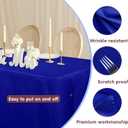 HolidayIdeas Royal Blue Fitted Tableclothes - 72 x 30 Inch - 2 Pack Rectangle Table Covers for 6 Foot Tables, Polyester Fabric Tablecloths for Parties, Holiday Dinner, Trade Show