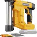 Cordless Brad Nailer Compatible with Dewalt 20V Battery Nailer & Staple Gun 2-in-1, 18GA Electric Nail Gun with Safety Nose, Anti-Jamming Design, Dual Firing Modes, 1600 Nails/Staples (Tool Only)