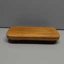 Liswit Farmhouse Wood Tray Rustic Wooden Pedestal 12 * 5.5 * 2 inches Decorative Wood Riser for Farmhouse Kitchen Counter Bathroom Room Decor (Brown)