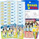 Bluey 12 Activity Play Packs for Boys, Girls - Mini Coloring Books, Loot Bags, Travel Activity Set - Bluey Party Favors for Kids