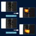 AERDM New Towing Mirrors Fit for 1999-2016 Ford F250 F350 F450 F550 Super Duty with Smoked Turn Signal Light Side Mirrors Power Adjustable Heated glass Pair Set Black LH RH, Standard