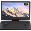 ieGeek 15.9" Portable DVD Player with 14.1" Swivel Screen, HDMI Input, 6Hour Rechargeable Battery, Region Free, USB/SD Playback, Ideal Gift for Seniors, Kids and Travel, Black