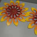 Sunflower Wind Spinners, 360 Degrees Swivel Metal Wind Sculptures, 62" Garden Pinwheels for Yard Lawn Patio Decor (Medium)