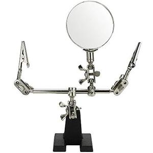 Helping Hand Magnifier Magnifying Glass Jewelry Clamp Holder Soldering Stand