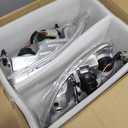 LED DRL Headlight Assembly, Headlights Kit Compatible with 1997-2004 Ford F150/1997-1999 F250, Fit 1997-2002 Ford Expedition Headlamp Replacement Chrome Housing Amber Reflector