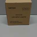 URTOM 2 Pack Indoor Spotlight LED Up Lights for Plant 120V Floor Spot Lights Accent Light Indoor Uplighting Warm White Spotlight Lamp Accent Lighting LED Uplight, 5.9 FT Plug Cord with Foot Switch