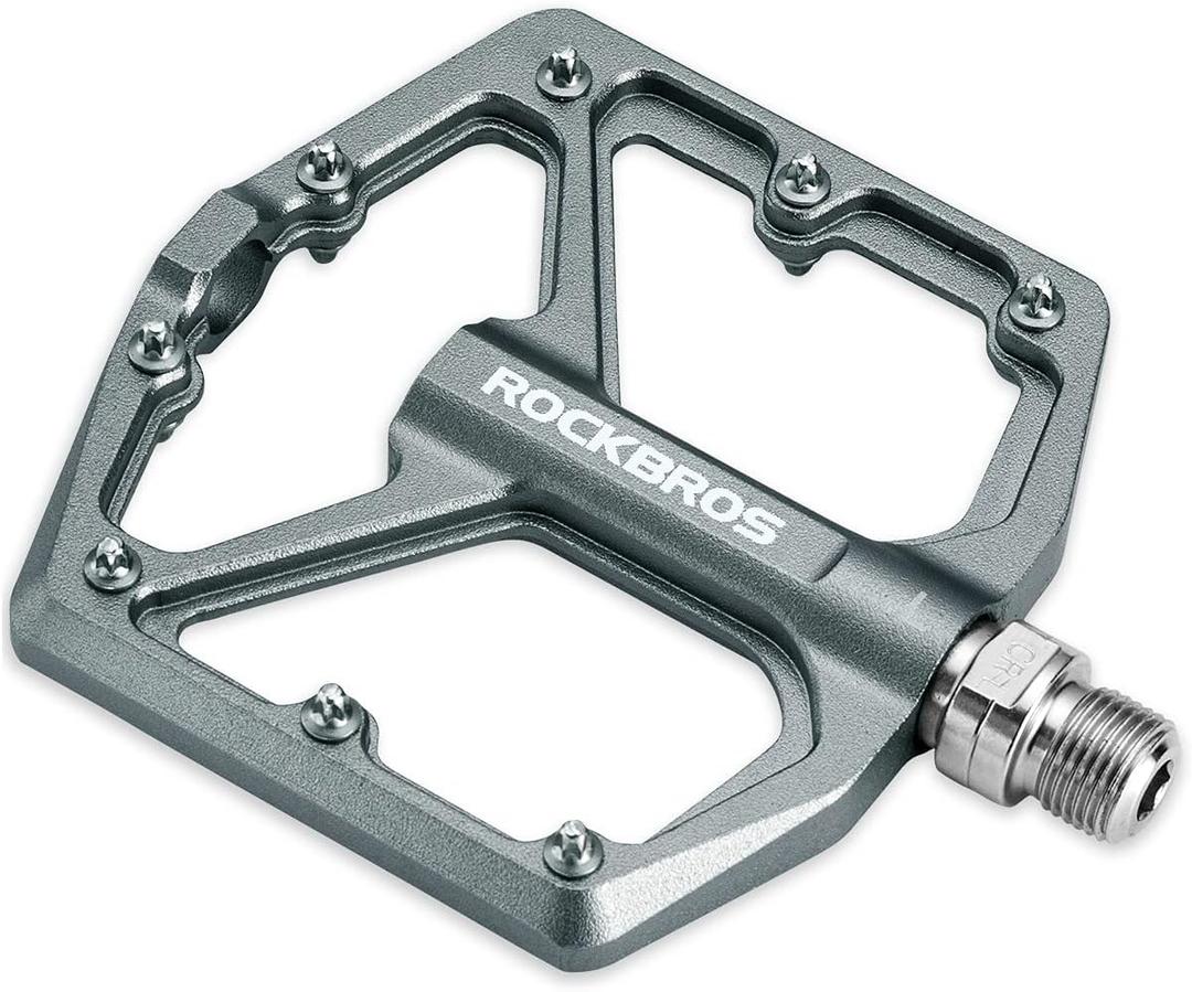 ROCKBROS Mountain Bike Pedals MTB Pedals Bicycle Flat Pedals Aluminum 9/16" Sealed Bearing Lightweight Platform for Road Mountain BMX MTB Bike