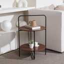 Mijas 2-Tier Side Table, Round End Table, A Stylish and Functional Addition for Home & Office, Perfect for Decor, Storage Solutions, and Enhancing Any Living Space (Brown)