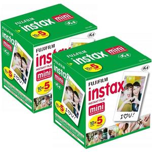 Fujifilm Instax Mini Instant Film, 10 Sheets of 5 Pack  2 (100 Sheets)