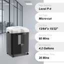 Bonsaii 12-Sheet Micro Cut 60-Minute Paper Shredders for Home Office