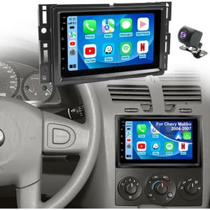 5G WiFi Upgrade Car Radio for Chevy Chevolet Malibu 2004 2005 2006 2007, 7 Inch Touch Screen Stereo Head Unit with Wireless Carplay Android Auto GPS Navigation FM Bluetooth SWC HD Backup Camera