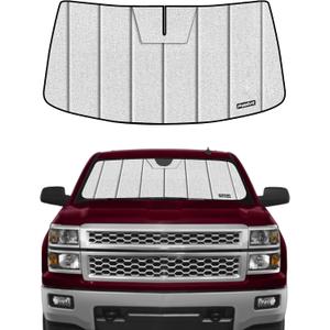 Pigenius Windshield Sun Shade for Chevy Silverado GMC Sierra 1500 2014-2018, Silverado GMC Sierra 2500HD 3500HD 2015-2019, Silverado LD GMC Sierra Limited 2019