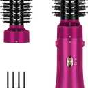 Aima Beauty One Step Hair Dryer & Volumizing Hot Air Brush, Ceramic Straightener Brush, Curler & Hot Comb 4 in 1 Salon Ionic Hair Brush, Rose Pink