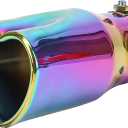 2.4 inch Inlet Heart Shaped Universal Car Exhaust Muffler Tip Pipe, Stainless Steel Pipe Car Accessories, Chrome Exhaust Tail Muffler Tip Pipe (1PC)
