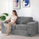 MAXYOYO Bean Bag Chair, Boneless Couch with Armrests, Pillows & Foam, Loveseat