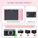 Silicone Case for kodak pixpro C1 Digital Camera with 2PCS Screen Protector and Lanyard - (Pink)