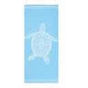 Tranqun 1 Pcs Oversized Turkish Beach Towel 35 x 71 Absorbent Cotton Bath Pool Swim Towels Extra Large Beach Sand Towel Beach Accessories Essentials for Adult Summer Travel (Blue Turtle)