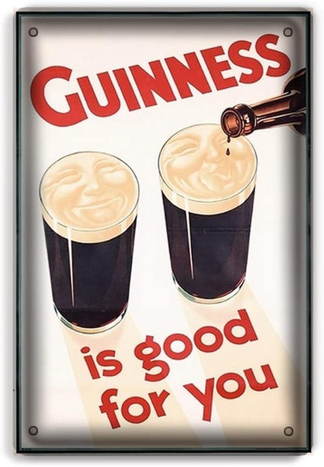 Retro Tin Sign Metal Poster Vintage Wall Decor Coffee Shop Restaurant Guinness for Pub Restaurants Cafe Club Plaque Man Cave Wall 8x12 Inch (tph-041)