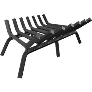 Fireplace Grate 24 Inch, Fireplace Grates Heavy Duty Cast Iron Solid Steel 7 Bars Fire Pit Grate with 6 Support Legs, Fireplace Log Grate Outdoor Indoor Wrought Iron Wood Burning Rack