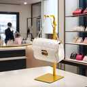 2 Pack Purse Holder Handbag Display Stand: Gold Hanger Rack for Bags, Purses, and Wreath, Adjustable Hook Stand for Tabletop, Closet, and Retail Use for Vendors