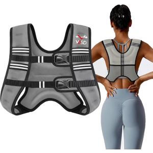 VBSD Weighted Vest Woman 16LB Weight Vest for Women Men Body Weight Vests for Walking Strength Training Running Workout Jogging Fitness Grey