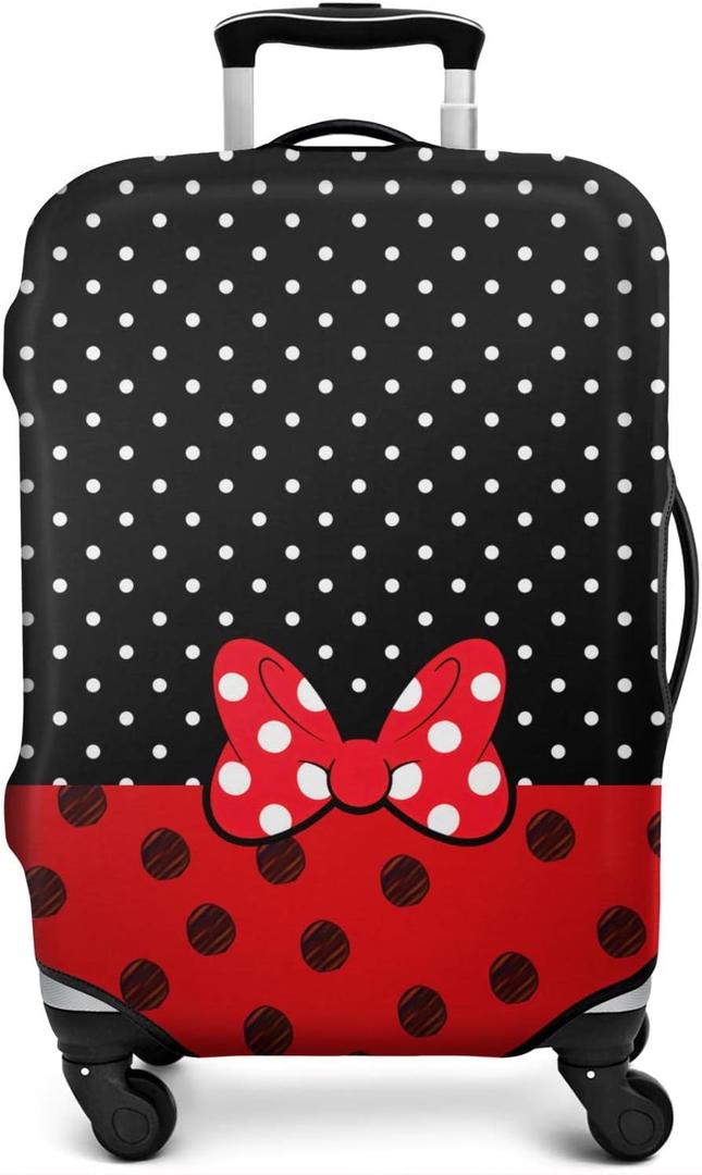 Luggage Protector Suitcase Cover Travel Suitcase Cover Baggage Covers Fit 25-28 Inch Red Bow