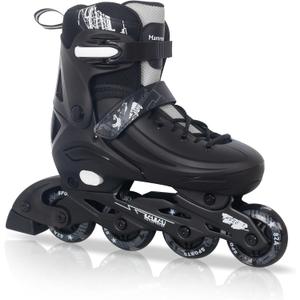 MammyGol Adjustable Inline Skates for Kids Youths Adults, All Wheels Light Up, Indoor and Outdoor Blades Roller Skates for Boys Girls Teen Beginners XL
