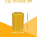 Natural Beeswax Pillar Candles 2x3Inch,Hand Poured Pure Beeswax Candles- Hexagon,Unscented Candle for Home Deco, Birthday Gift(Pack of 2) (Yellow)