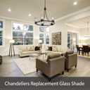 Aspen Creative 28009-63-1 Clear Hammered Glass Shade for Pendant Lights, Wall Sconces, and Lamp Posts, 1-7/8" Fitter Size, 6-5/8" High x 7-1/8" Diameter