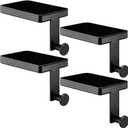 Landhoow Christmas Stocking Holder Christmas Stocking Hanger for Mantel Heavy Duty Xmas Hook with Non Slip Protective Pad Mantel Hook for Mantle Fireplace Home Shelf(Black,2 Pcs)