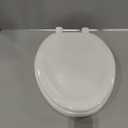 KOHLER Stonewood Quiet-Close, Elongated Toilet Seat Soft Close, Durable Wood, Easy Installation, Universal Fit, Home Essentials, White Finish, K-20466-0