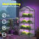 Indoor Greenhouse with Grow Lights, 4 Tier 27" L19" W62" H Mini Greenhouse with Zippered PVC Cover for Seed Starting Trays, Dimmable 2FT 60W Plant Light for Indoor Plants with Timer