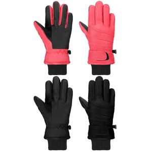 SATINIOR 2 Pairs Kids Waterproof Winter Snow Gloves Ski Gloves for Boy Girl Outdoor Warm Thickening Snowboar