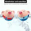 2PCSInteractive Dog Toys,Active Moving Pet Plush Toy with Recording & Music Modes,Jumping Squeaky Song shaking Interactive Dog Ball,Dog Toys to Keep Them Busy,Replaceable Coat (Blue Pig + Red Pig)