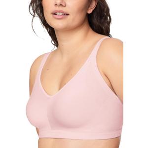 Warners Easy Does It Underarm-Smoothing with Seamless Stretch Wireless Lightly Lined Comfort Bra (Pink)