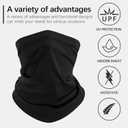 12 PCS neck gaiters for men women Face Mask Cooling Gator Mask Breathable Face Cover Ski Neck Scarf Protection from Dust Sun for Skiing Fishing Hiking Cycling (Black)
