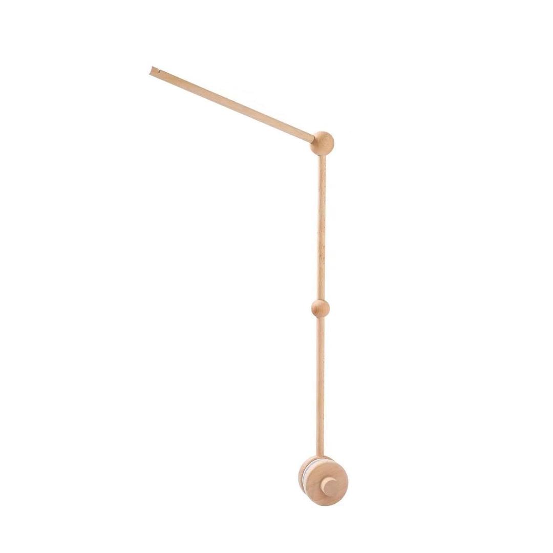 PandaEar Baby Crib Mobile Arm, Beech Wooden Mobile Holder with Anti-Slip Attachment, Baby Mobile Hanger for Crib Nursery Dcor Accessories