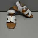 SM NEW YORK WHITE SANDALS KIDS, SIZE 4