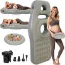 Inflatable Pregnancy Pillow with Belly & Head Hole, Prone Pregnancy Pillow for Stomach Sleepers, Belly Pillow Pregnancy Mattress for Pregnant Women, Maternity airbed Pool Float for Tummy Massage