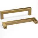 goldenwarm 10 Pack Champagne Bronze Cabinet Pulls Gold Cabinet Handles 5 Inch Champagne Drawer Pulls Brushed Bronze Drawer Handles Kitchen Dresser Hardware T Bar Square Hardware for Dresser Bedroom