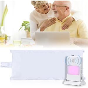 Bed Sensor Pad & Pager for Elderly Dementia Patients Caregiver Bed Alarm with 32" x 13" Motion Sensor Pad Fall Prevention for Elderly (Bed Pad)