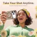 DOMAVER for iPhone 17 Pro Max Case, Magnetic Phone Case for iPhone 17 Pro Max [Compatible with MagSafe] Slim Fit Flowers Floral Design Shockproof Protective Bumper Women Men Girls Boys Cover- Brown