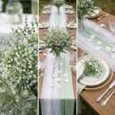 lovemoon Mixed Greenery Artificial Eucalyptus Stems, Baby Breath Artificial Flowers Bulk and Eucalyptus Leaves for Wedding Bouquets Home Office Floral Decor (100, Green and White)