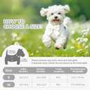 Small Dog Collar Harness and Leash Set with Bowtie, Adjustable Dog Harness Collar and Leash Set with Secure Metal Buckle, Breathable Cotton Adjustable Pet Puppy Harness, Easy Walk Harness, S(14-18.9")