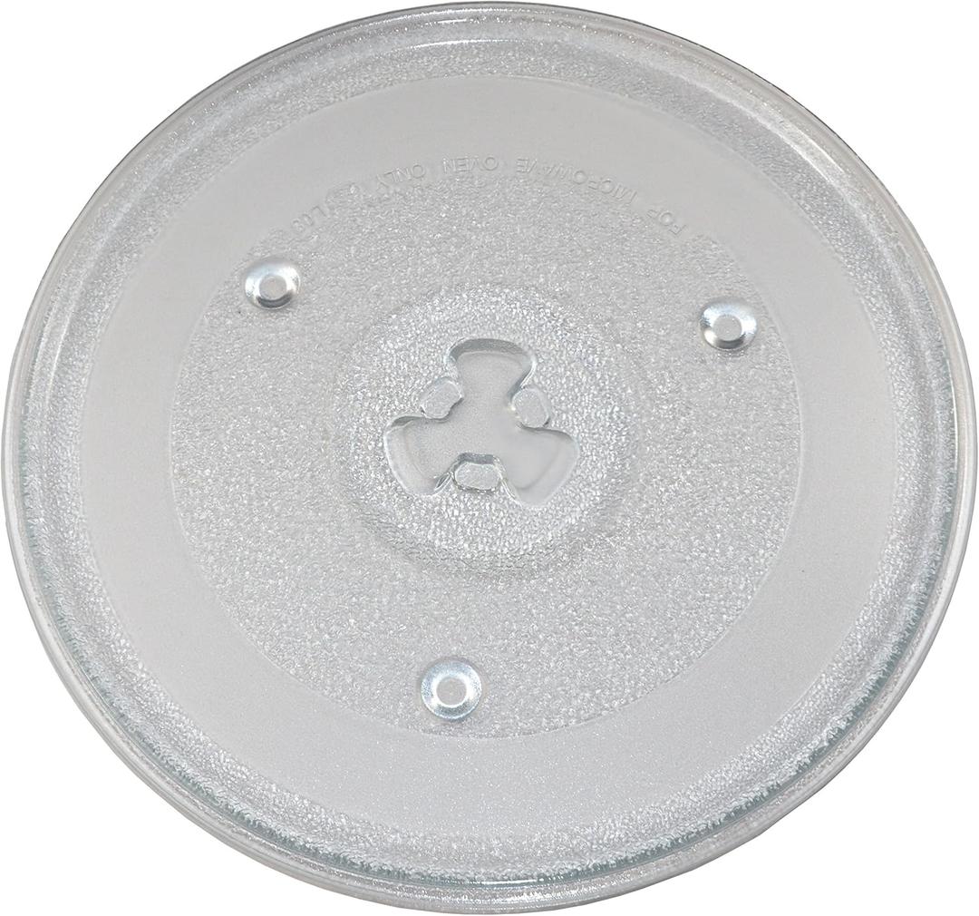 HQRP 10.5" / 27cm Glass Turntable Tray Compatible with GE General Electric, Hamilton Beach, Panasonic, Emerson, Haier, Chefmate, Avanti, Sunbeam, Oster Microwave Oven Cooking Plate 10-1/2-inch 270mm