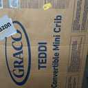 Graco Teddi 4-in-1 Convertible Mini Crib with Bonus Water-Resistant Mattress GREENGUARD Gold Certified, 2.75-Inch Mattress Included, Small Spaces Crib, Easy 30-Minute Assembly (Driftwood)